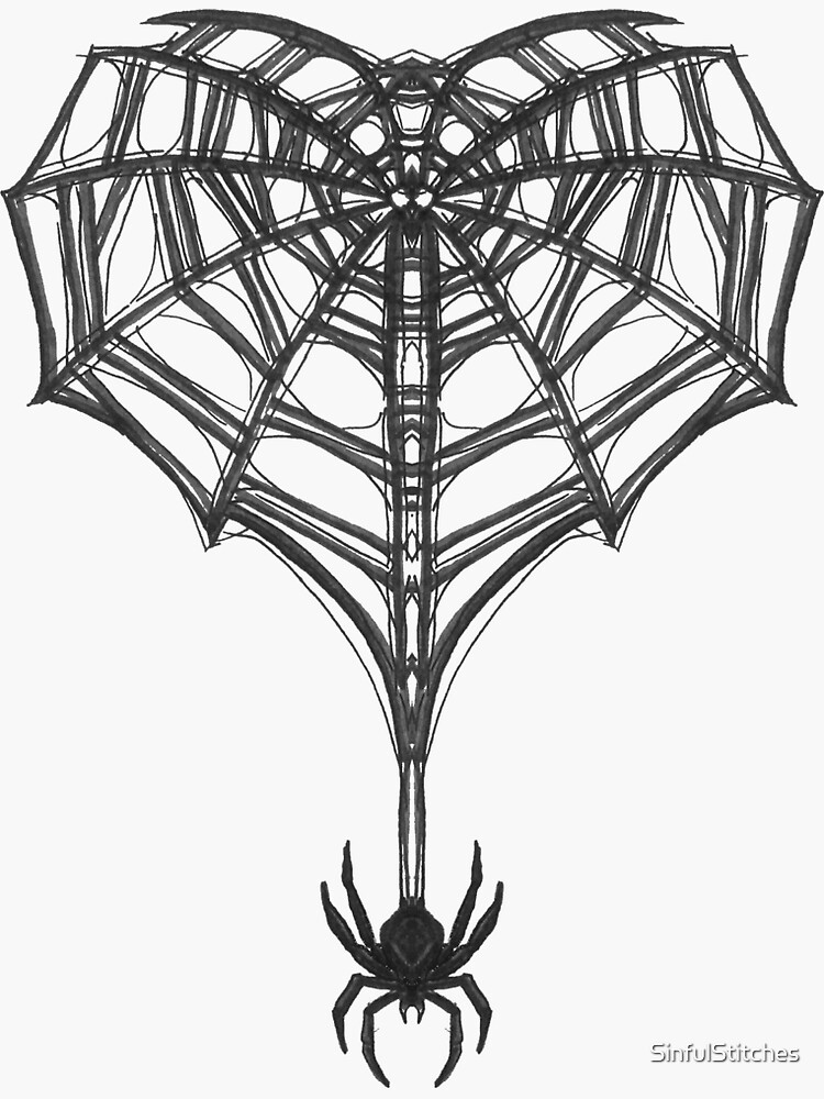 Gothic Spider Web Heart