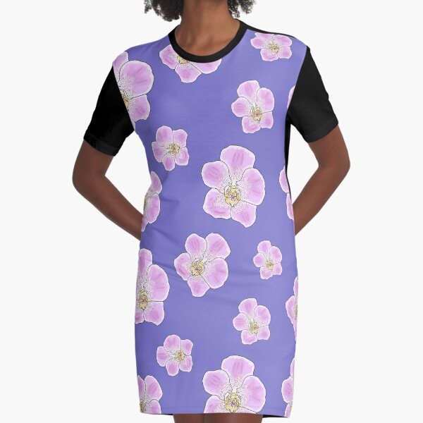 Lilac Orchid Graphic T-Shirt Dress