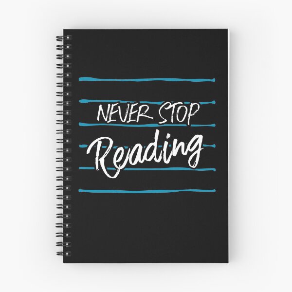 Item preview, 0210 | Never stop reading | Bookrebels | Bookworm | Reading | booklover | reader designed and sold by Bookrebels.