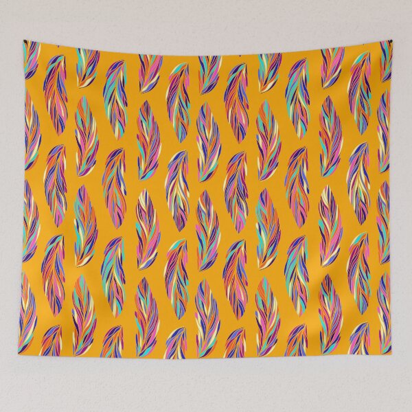 Item preview, EXOTIC BIRD FEATHERS 02, hot yellow designed and sold by Slanapotam.