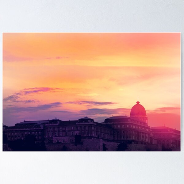 Item preview, Sunset Over Buda Castle designed and sold by Paula Bielnicka.