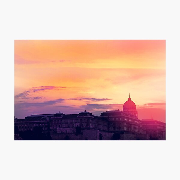 Item preview, Sunset Over Buda Castle designed and sold by Paula Bielnicka.