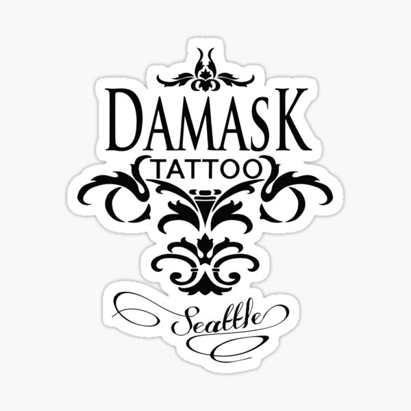 Damask Tattoo Seattle Sticker
