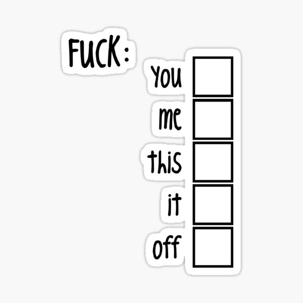 FUCK (BLACK) Sticker
