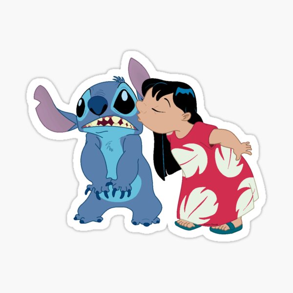 Stitch And Lilo Kiss Stickers.