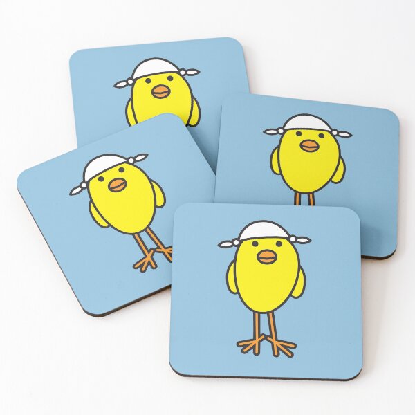 Item preview, Smiling Yellow Chick wearing Knotted Handkerchief on Head designed and sold by CleverPencil.