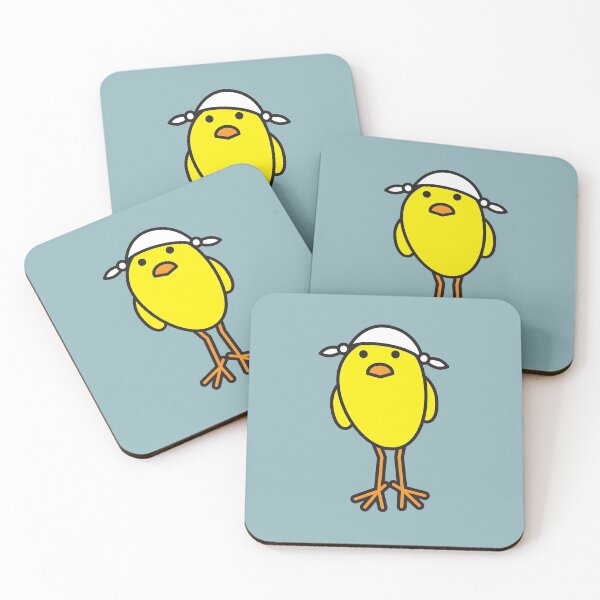 Item preview, Yellow Chick wearing Knotted Handkerchief on Head designed and sold by CleverPencil.