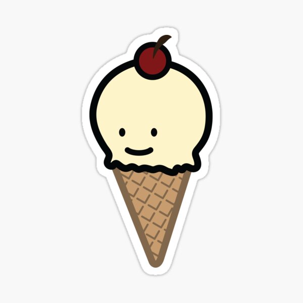 Vanilla ice cream Sticker