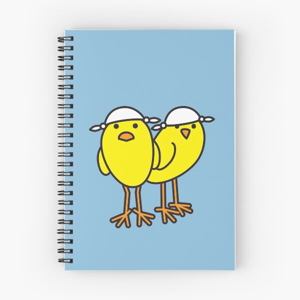 Item preview, Couple of Yellow Chicks wearing Knotted Handkerchiefs designed and sold by CleverPencil.