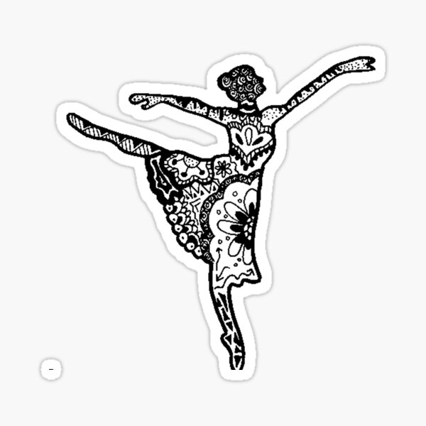 Item preview, Dancer Zentangle designed and sold by alexavec.