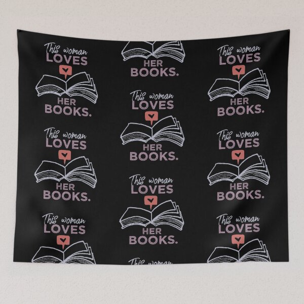 Item preview, 0218 | This woman loves her books | Bookrebels | Bookworm | Reading | booklover  designed and sold by Bookrebels.
