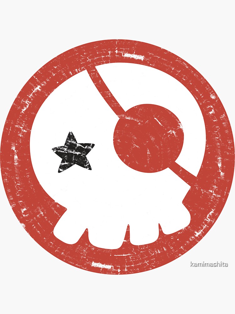 Pegatina for Sale con la obra «EVANGELION Asuka Langley Skull» de