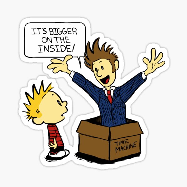 Calvin and the Doctor Sticker