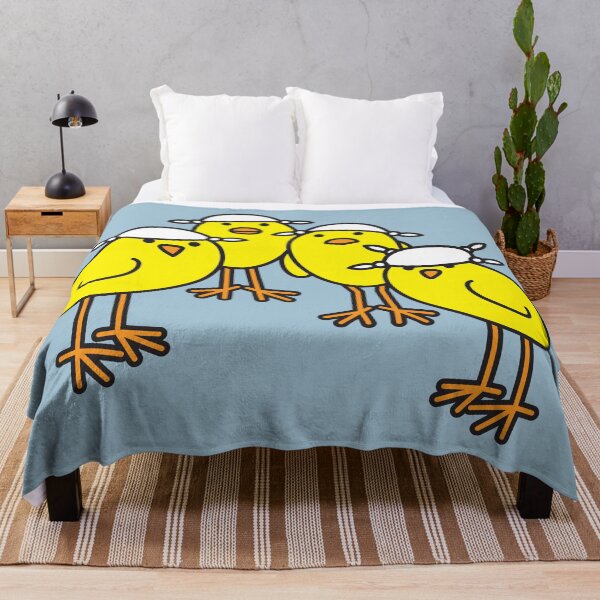 Item preview, Four Yellow Chicks wearing Knotted Handkerchiefs designed and sold by CleverPencil.