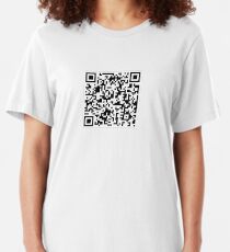 Rick Roll QR Slim Fit T-Shirt