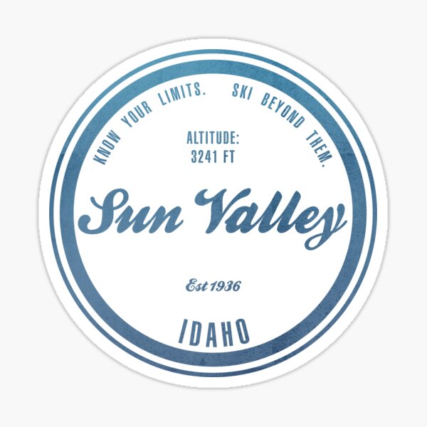 Skiing Snowboard Mountain Sports Idaho Sun Valley Ski Resort Sticker 
