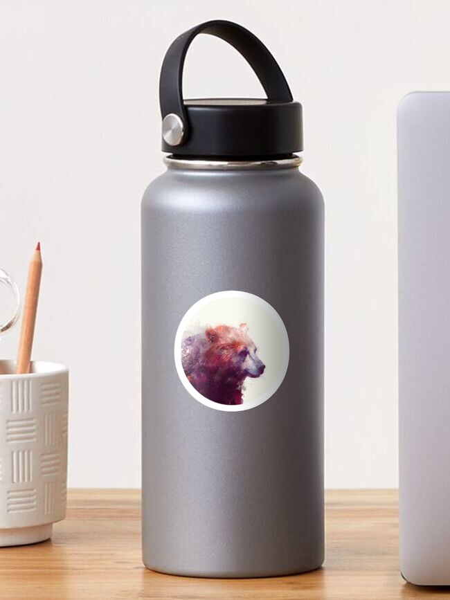 Thumbnail 1 of 3, Sticker, Bear // Calm designed and sold by Amy Hamilton.