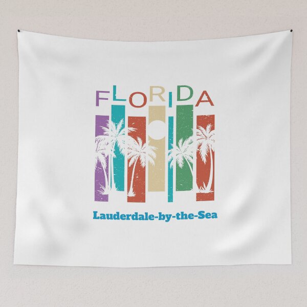 Item preview, Retro Lauderdale by the Sea Florida Palm Tree Souvenir Shirt designed and sold by Theodore Cory.