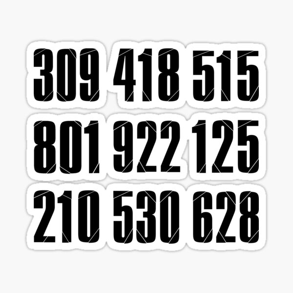 Item preview, Numbers - OT9: Black designed and sold by Dianthus.