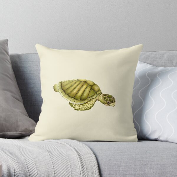 Olive Ridley Sea Turtle Throw Pillow