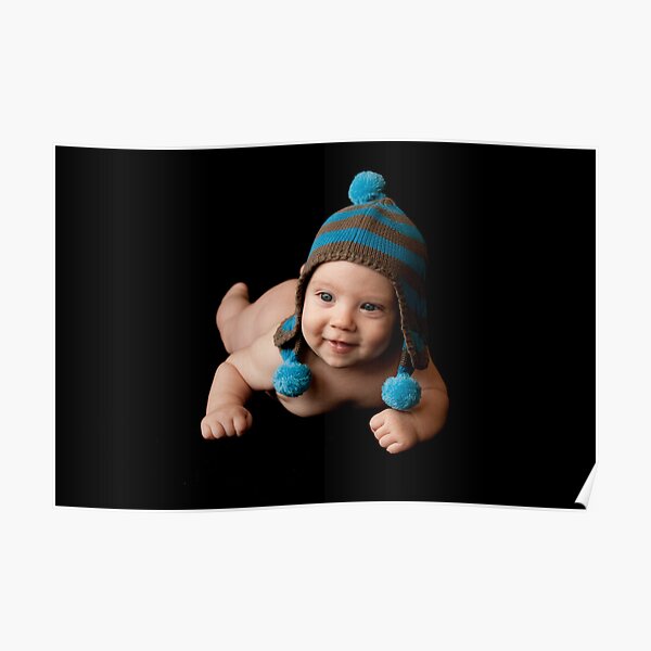 Baby with Beanie Poster