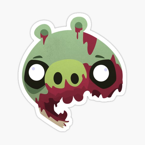 Bad Piggies Stickers Redbubble - pig angry birds roblox