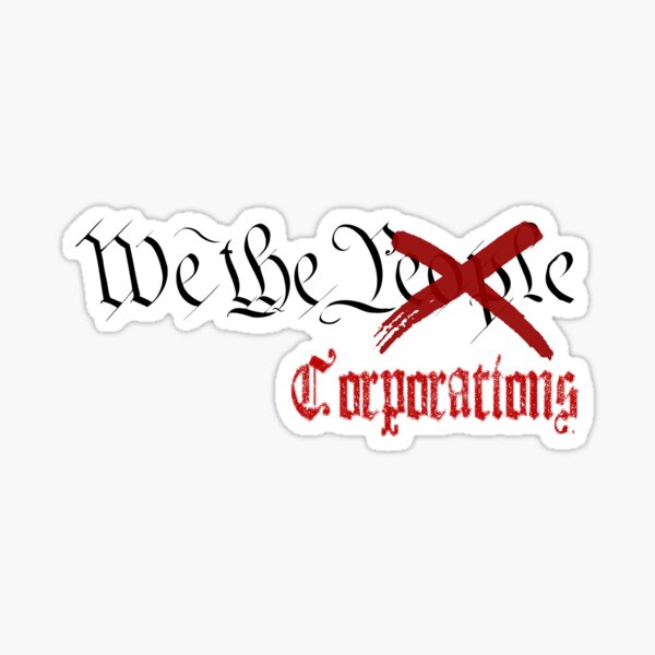 Vista previa del artículo con la obra «Nosotros las corporaciones», diseñado y vendido por EsotericExposal.