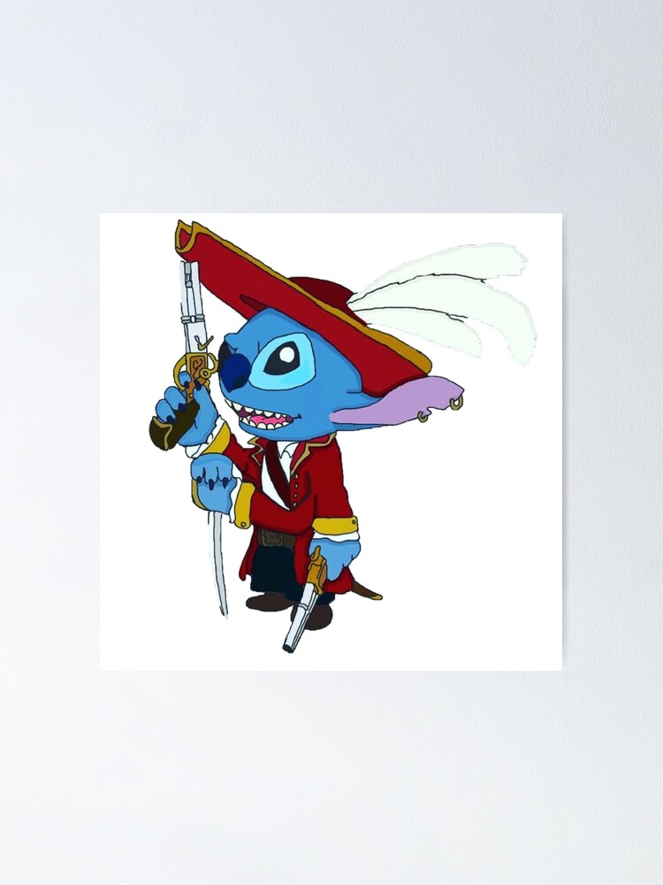 "Pirate Stitch Large " Poster for Sale by AmisArtZone | Redbubble