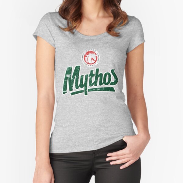 Mythos - Greece - World Beer - Distressed Vintage Design Fitted Scoop T-Shirt