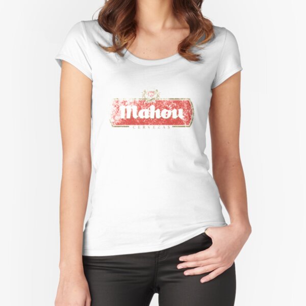 Mahou - Spanien - World Beer - Distressed Vintage Design Tailliertes Rundhals-Shirt