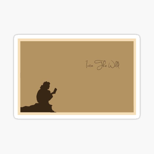 Into The Wild - Affiche de film minimaliste Sticker