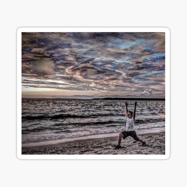 Summer Solstice Sunset Salutation Sticker