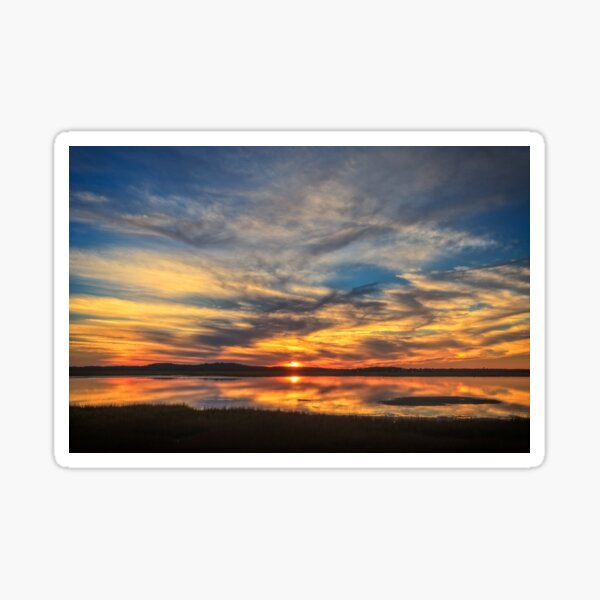 Sunset Spreads over Plum Island Sticker