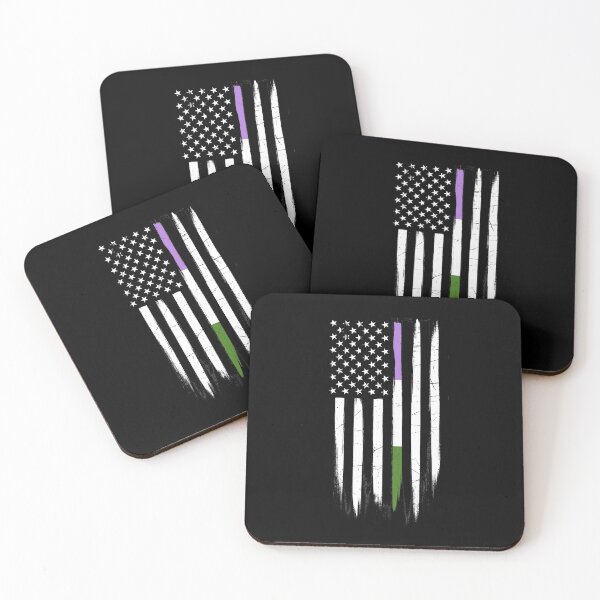 Item preview, Genderqueer Thin Line American Flag designed and sold by Patrick Hiller.