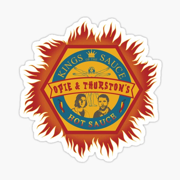 "Opie and Thurston's Hot Sauce" Sticker by Zort70 Redbubble