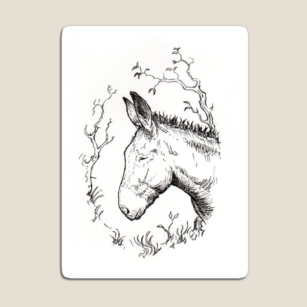 Pensive donkey Magnet