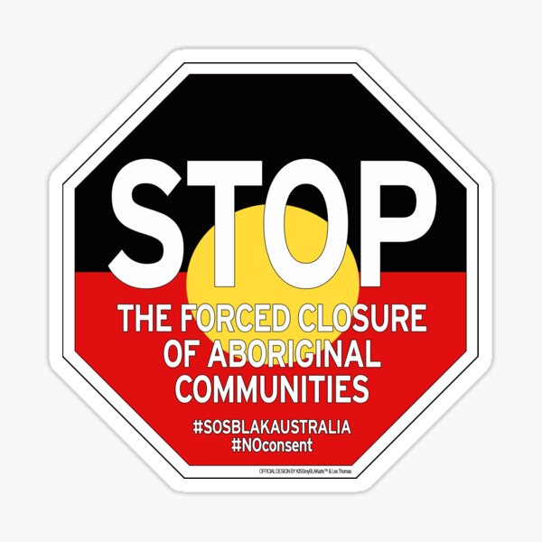 OFFICIAL MERCHANDISE - #SOSBLAKAUSTRALIA design 2 Sticker