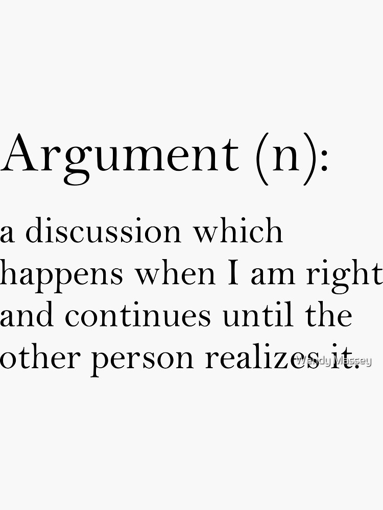 argument-dictionary-definition-sticker-by-wendymassey-redbubble