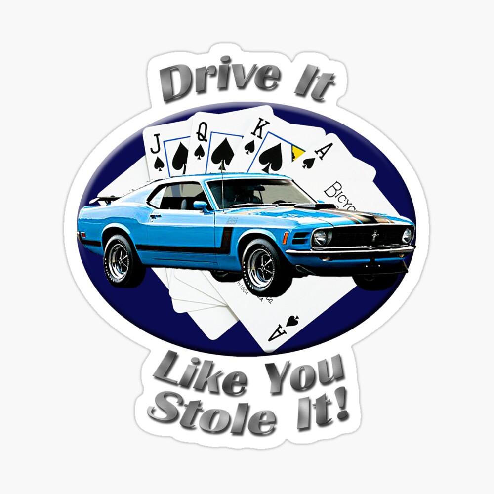 Ford Mustang 50 Years Boss 302 Classic Muscle Car Hot Rod Long Sleeve T-Shirt