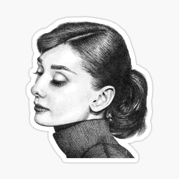 Item preview, Audrey Hepburn Stippling Portrait designed and sold by Joanna Albright.