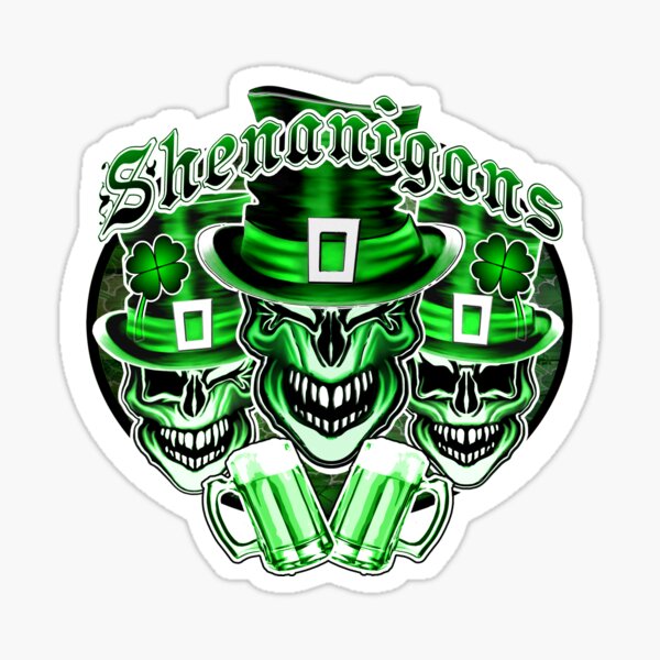 Laughing Leprechaun Skulls: Shenanigans 2 Sticker