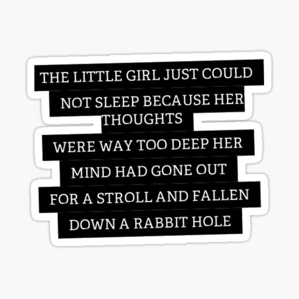 Rabbit Hole Stickers Redbubble - rabbit hole aviva roblox id