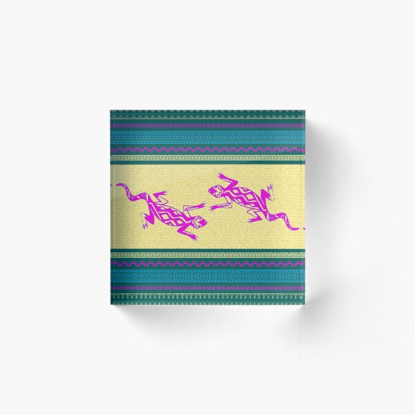 Gecko Pattern Acrylic Block