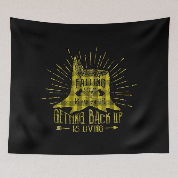 Item preview, Lumberjack Plaid Falling Down Motivational designed and sold by LarkDesigns.