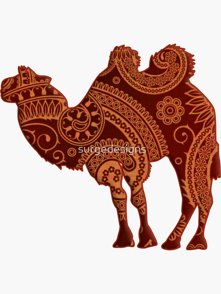 Camel Silhouette Paisley