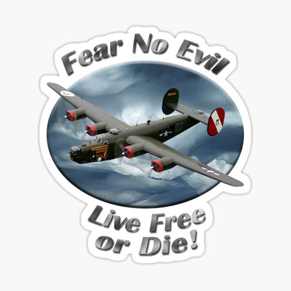 B-24 Liberator Fear No Evil Sticker