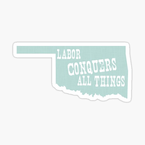 "Oklahoma State Motto Slogan" Sticker by surgedesigns Redbubble