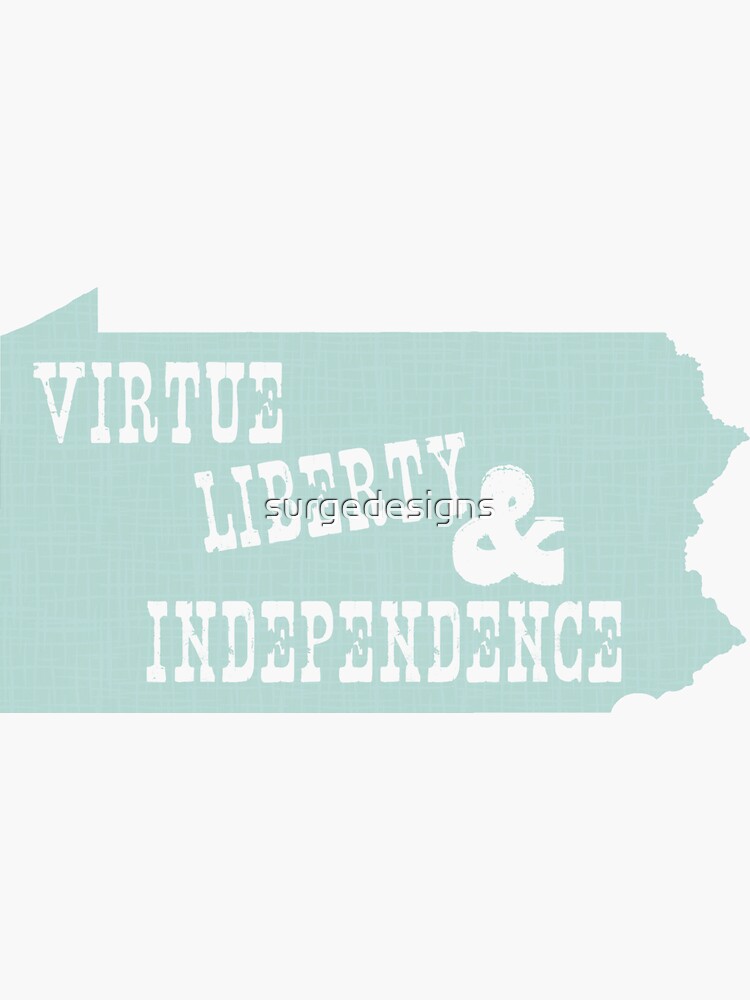 "Pennsylvania State Slogan Motto" Sticker for Sale by surgedesigns