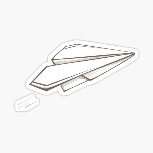 Paper airplane Sticker