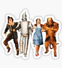 Pegatina Espantapájaros, Tin Man, Dorothy y el león cobarde